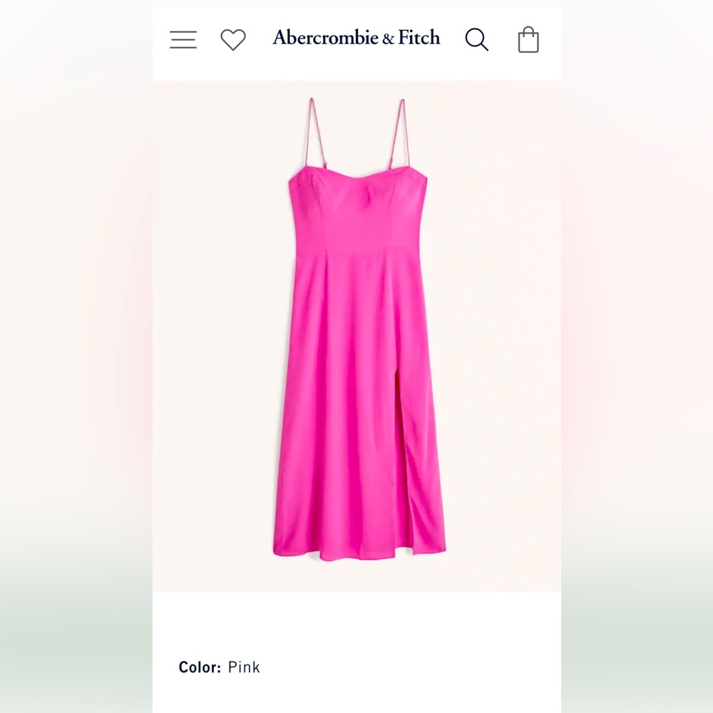 2023 Abercrombie & Fitch “The A&F Camille Midi Dress”